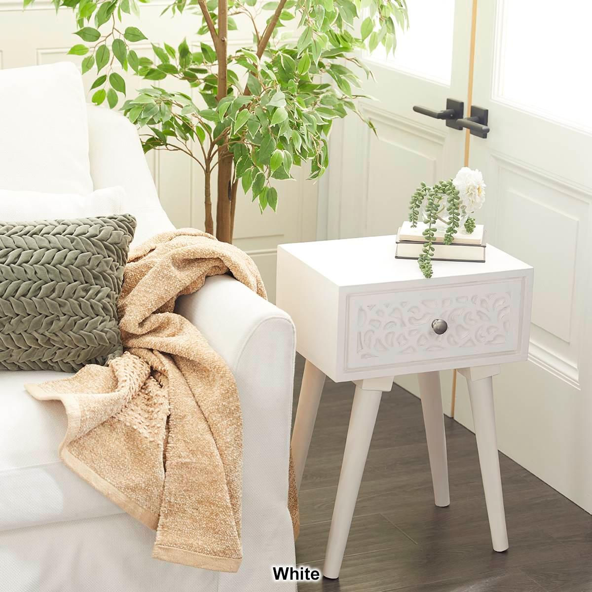 9th & Pike® Wood Carved Side Table
