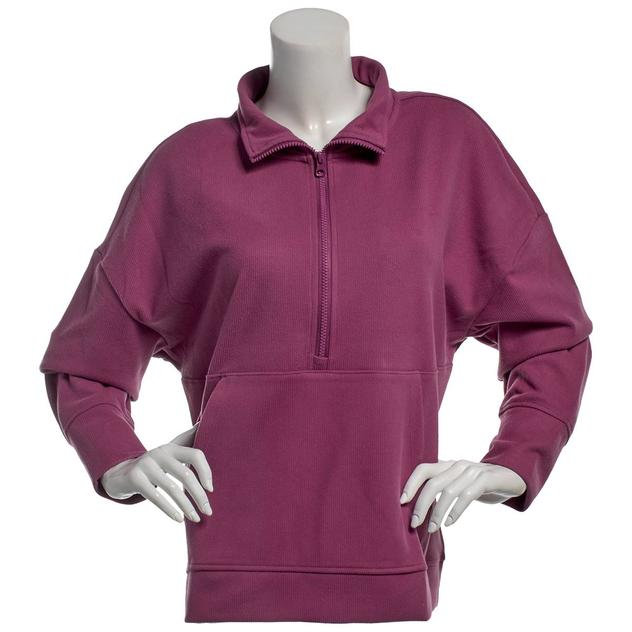 Womens RBX Rib Mock Neck 1/2 Zip Pullover