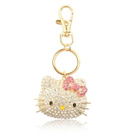 Sanrio Hello Kitty Face 3D Multi Color Pave Crystal Keychain