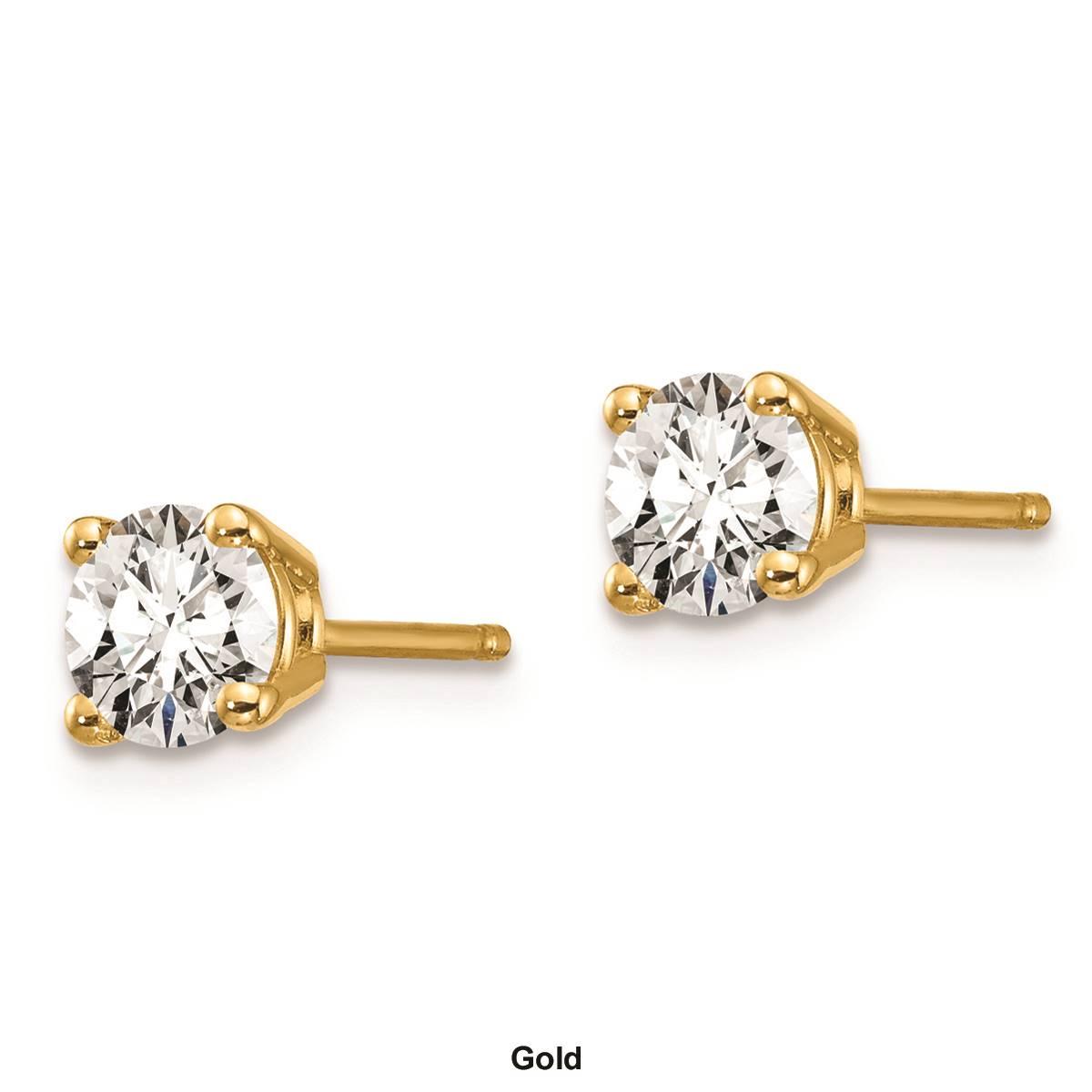 Pure Fire 14kt. Gold 3/4ctw. 4-Prong Diamond Stud Earrings