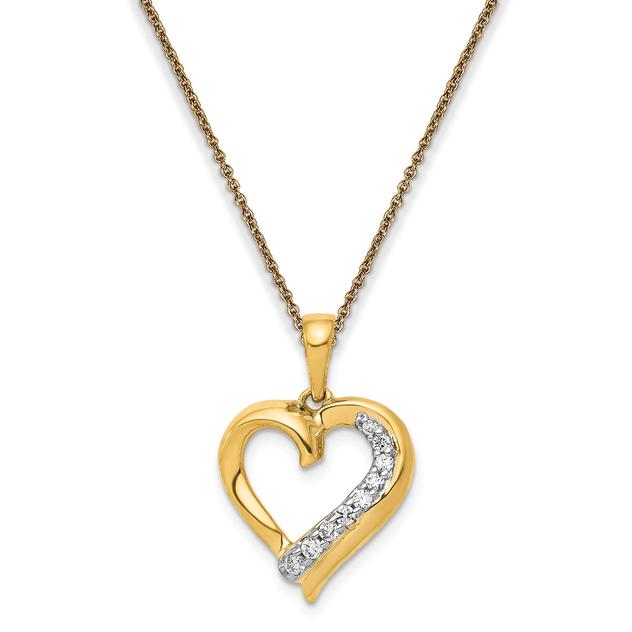 Diamond Classics™ 14kt. Gold Heart Pendant Necklace