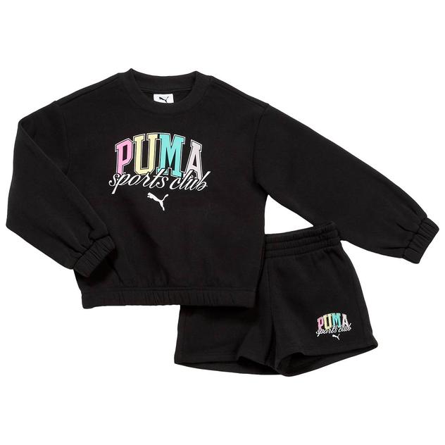 Girls (4-6x) Puma® 2pc. Sports Club Sweatshirt & Short Set