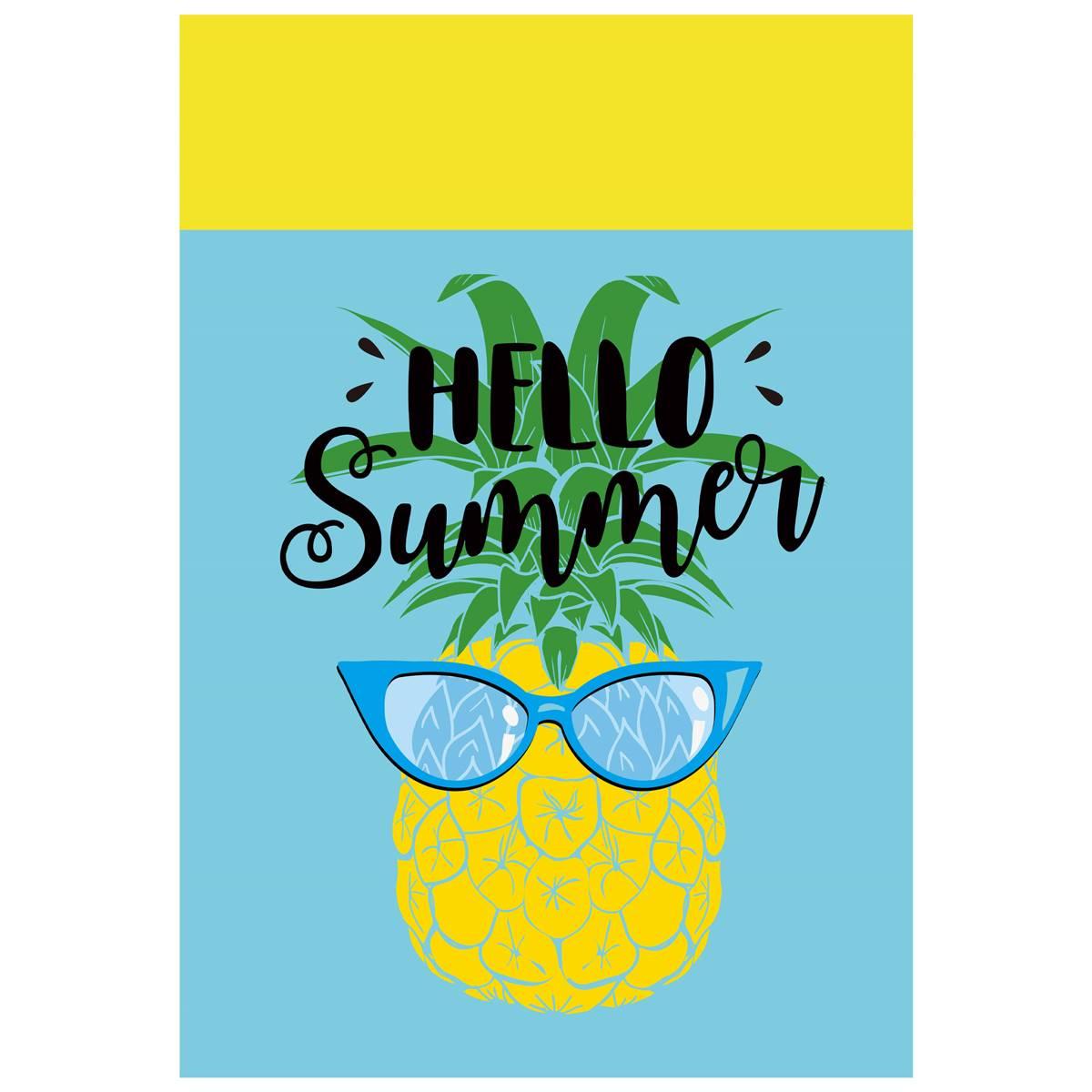 Northlight Seasonal Hello Summer Pineapple Outdoor Garden Flag