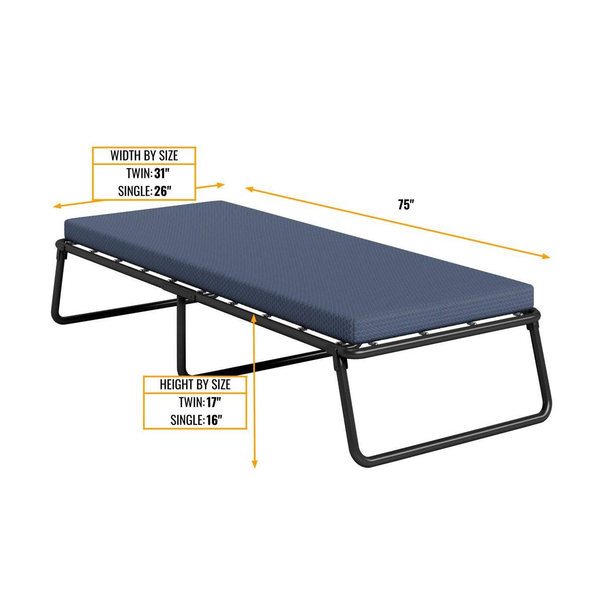Henredon Cooling Gel Lux Foam Foldaway Twin Guest Bed