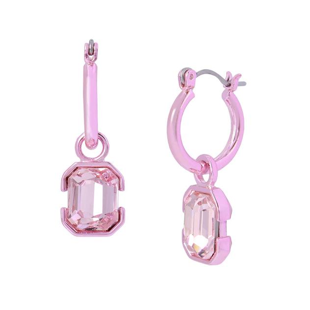 Steve Madden Stone Charm Huggie Earrings