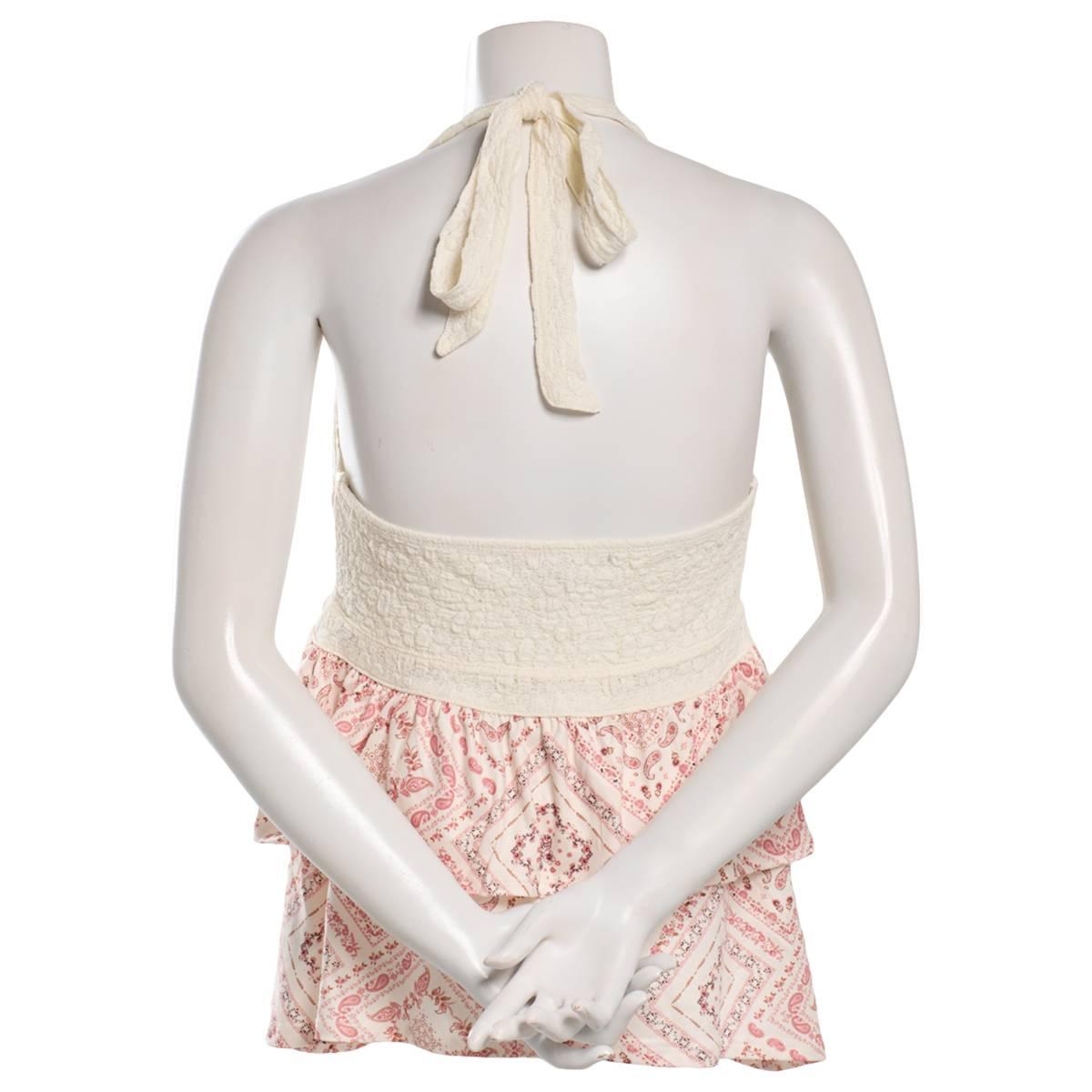 Juniors Madden Girl Lace Double Tier Hanky Halter Top