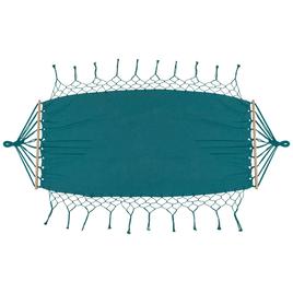 Northlight Seasonal Hammock w/ Netted Fringe & Wooden Bars