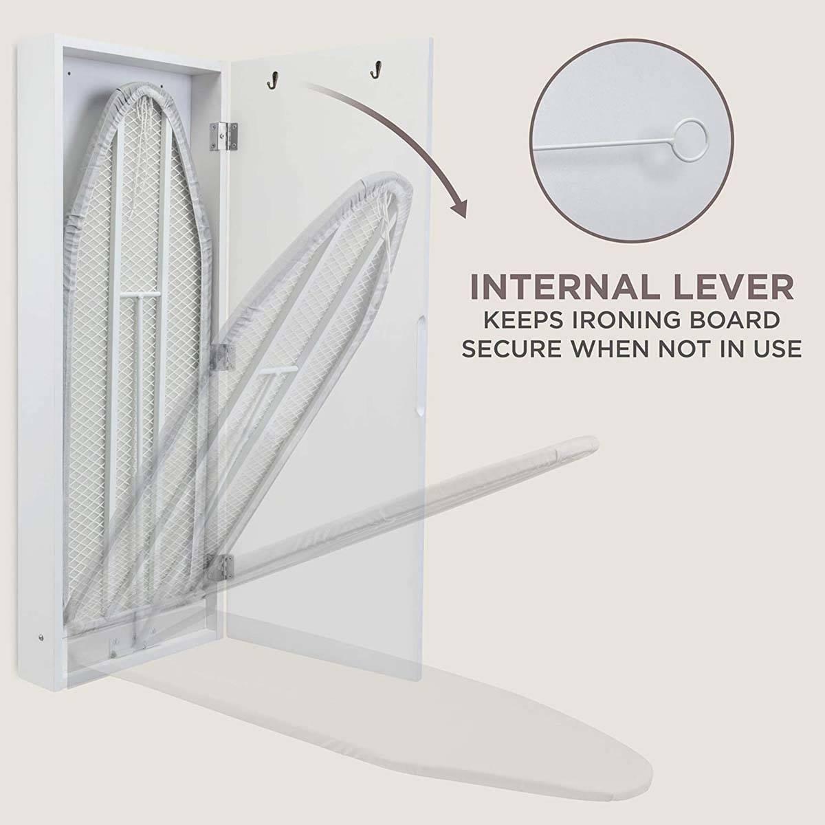 Ivation Wall Mounted Ironing Board w/ Mirror