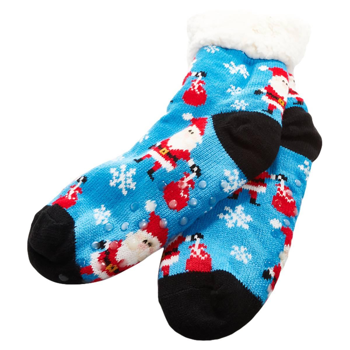 Womens Ella & Joy Winter Sherpa Lined Lounge Socks