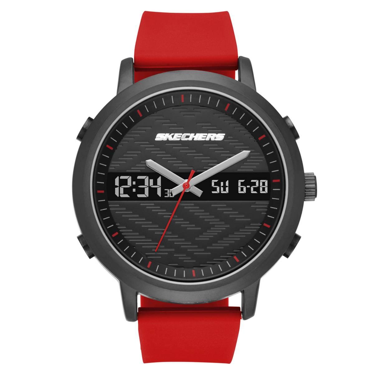 Mens Skechers Red Lawndale Analog & Digital Watch - SR5073