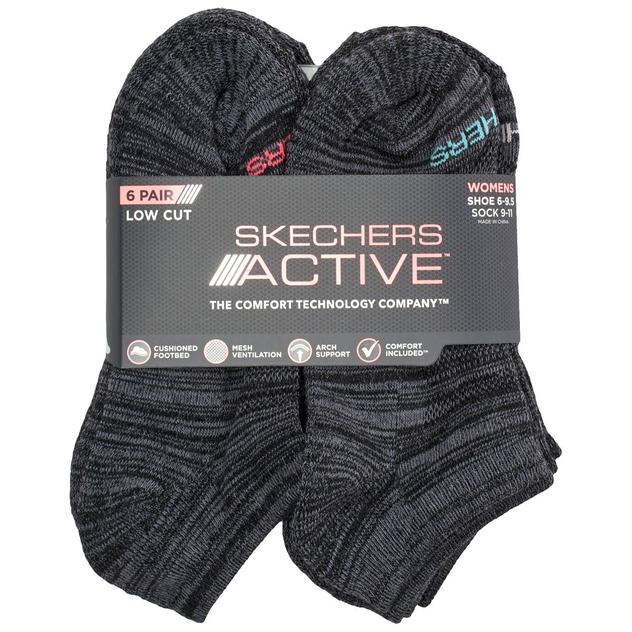 Womens Skechers 6pk. Terry Low Cut Socks
