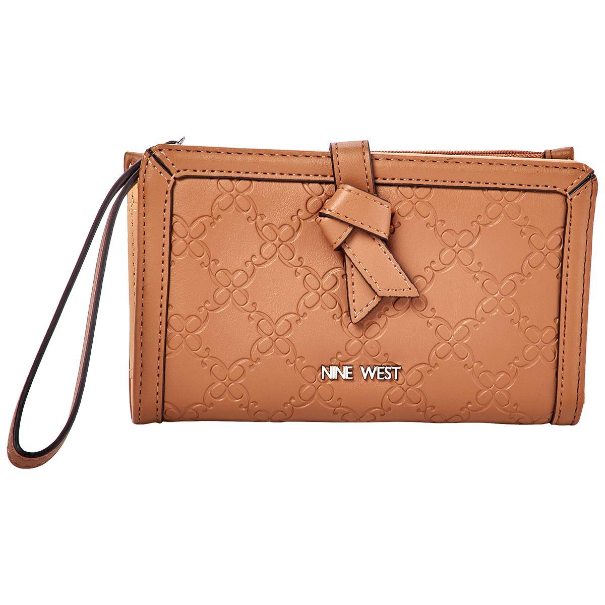 Nine West Isidore Embossed Phone Wristlet - Clay