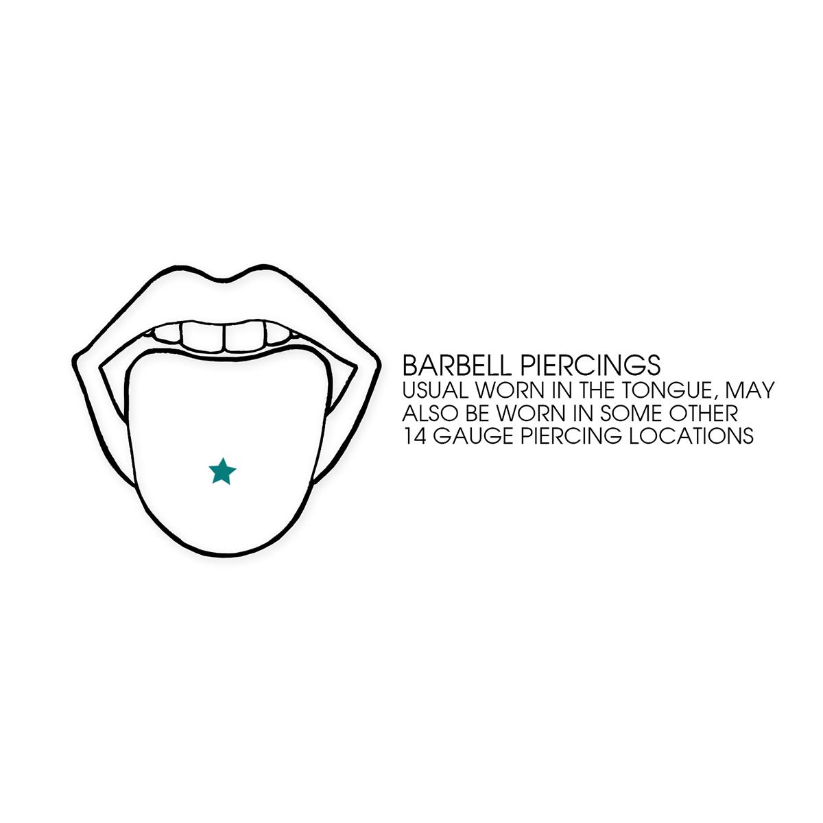 4pk. 14-Gauge Bioflex Tongue Retainer