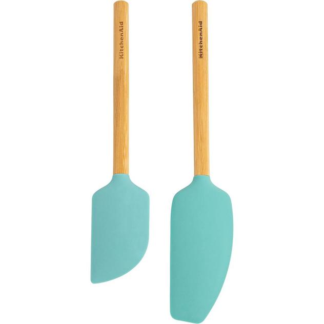 KitchenAid® Bamboo 2pc. Spatula Set - Aqua