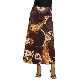 Plus Size 24/7 Comfort Apparel Elastic Waist Maternity Maxi Skirt