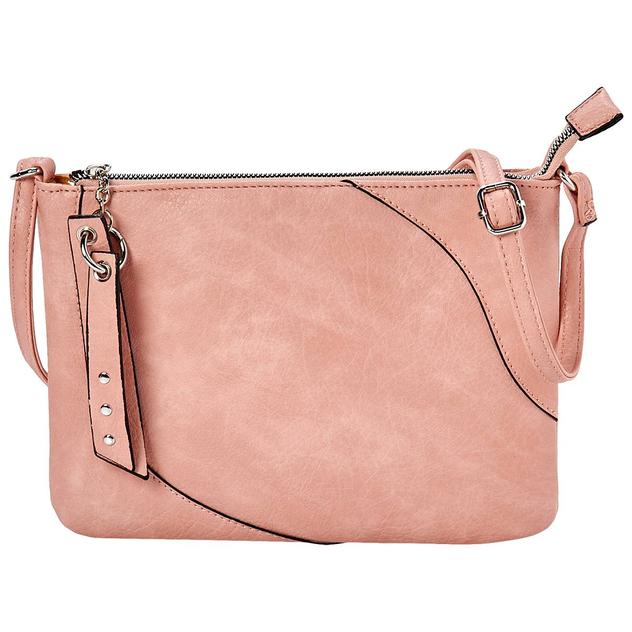 DS Fashion North/South Solid Crossbody with Keychain Detail