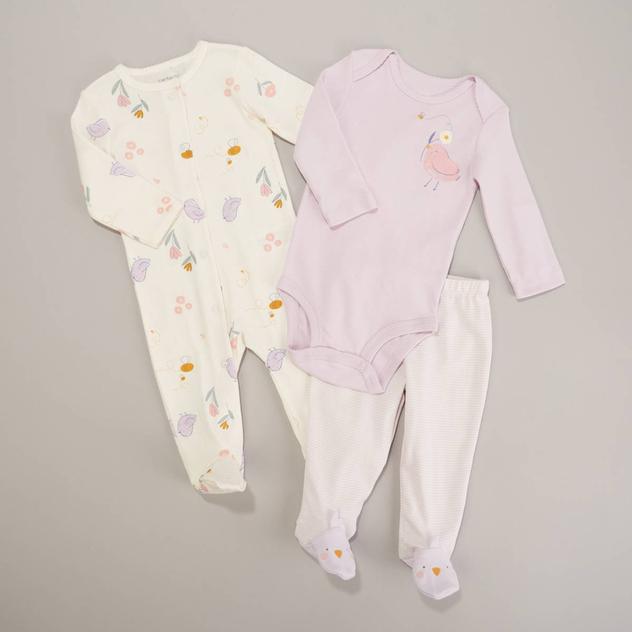 Baby Girl (Preemie-9M) Carter’s® 3pc. Birds & Bees Floral Set