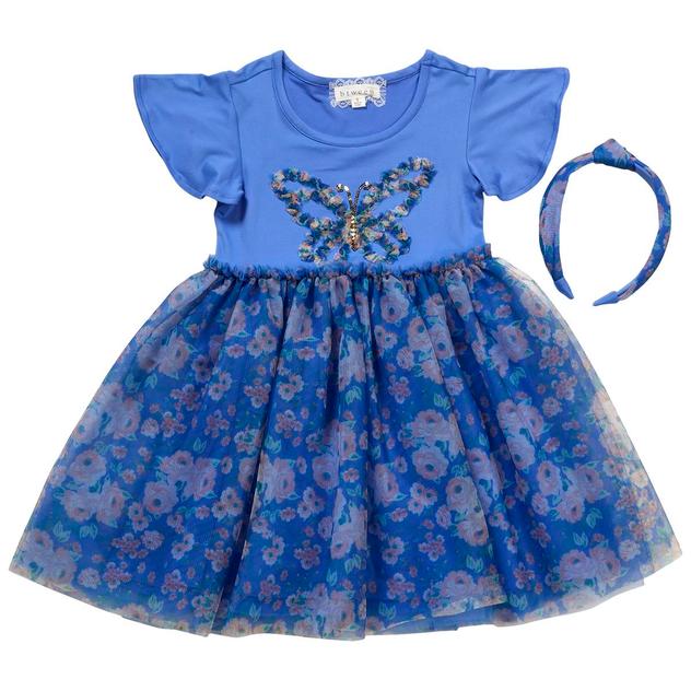Girls (4-6x) BTween® 2pc. Flutter Sleeve Butterfly Tutu Dress