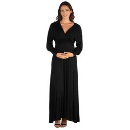 Womens 24/7 Comfort Apparel Long Sleeve Maternity Dress
