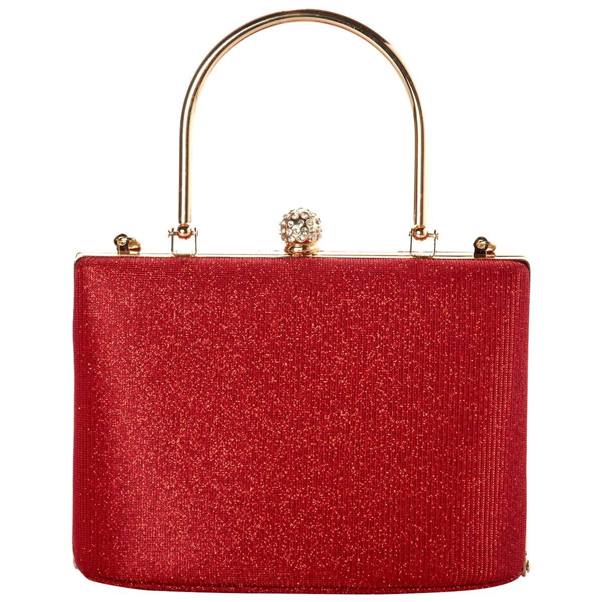 D''Margeaux Diagonal Shimmer Evening Clutch Bag