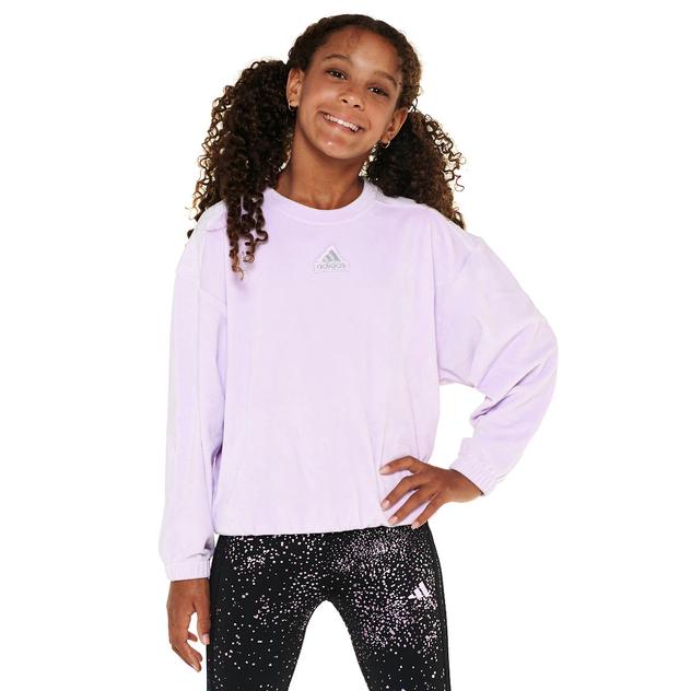 Girls (7-16) adidas® Oversized Velour Crew Neck Sweatshirt