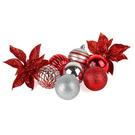 National Tree 40pc. Red Shatterproof Bauble Ornaments
