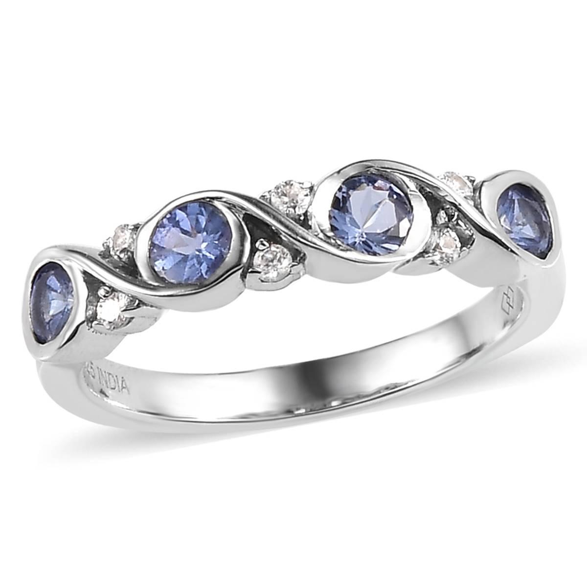 Gemstone Classics(tm) Sterling Silver Round Tanzanite Ring