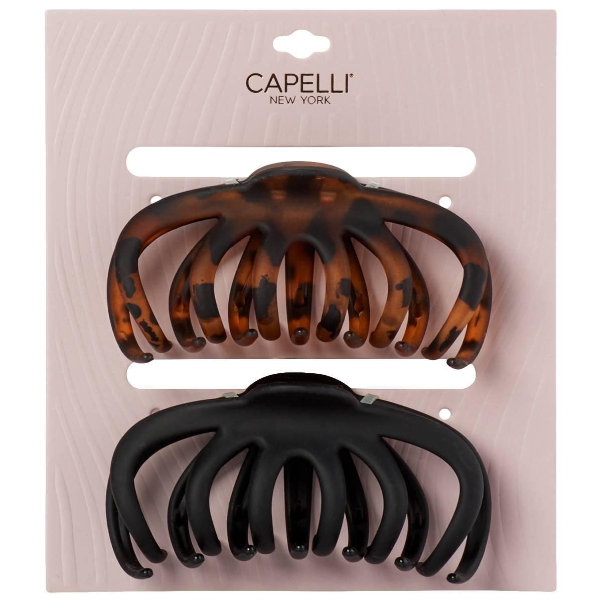 Womens Capelli New York 2pk Spiral Rake Claw Clips