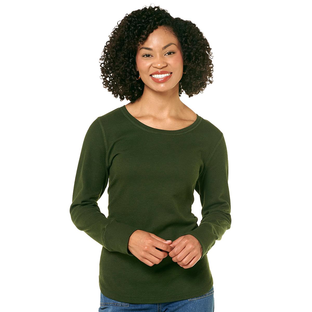 Plus Size Architect(R) Long Sleeve Sold Crew Neck Thermal Tee
