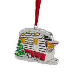 Northlight Plated Camper with European Crystals Christmas Orname