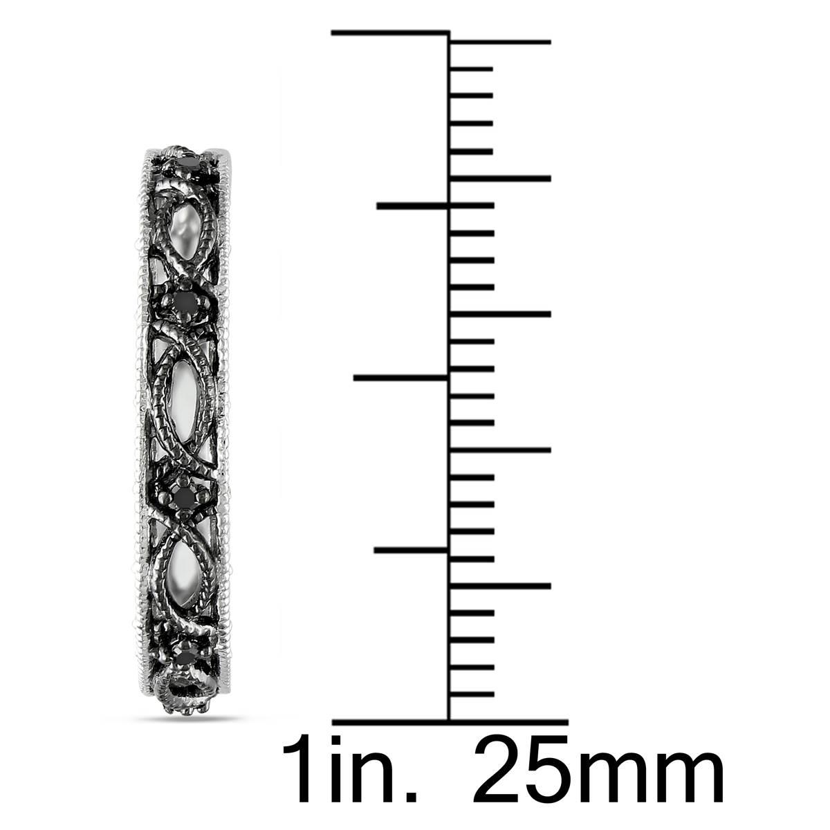 Radiant Rainbow™ 1/10kt. Black Diamond Hoop Earrings