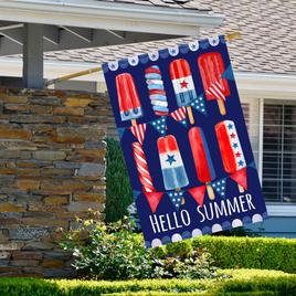 Northlight Seasonal 28in. Hello Summer Popsicle Garden Flag