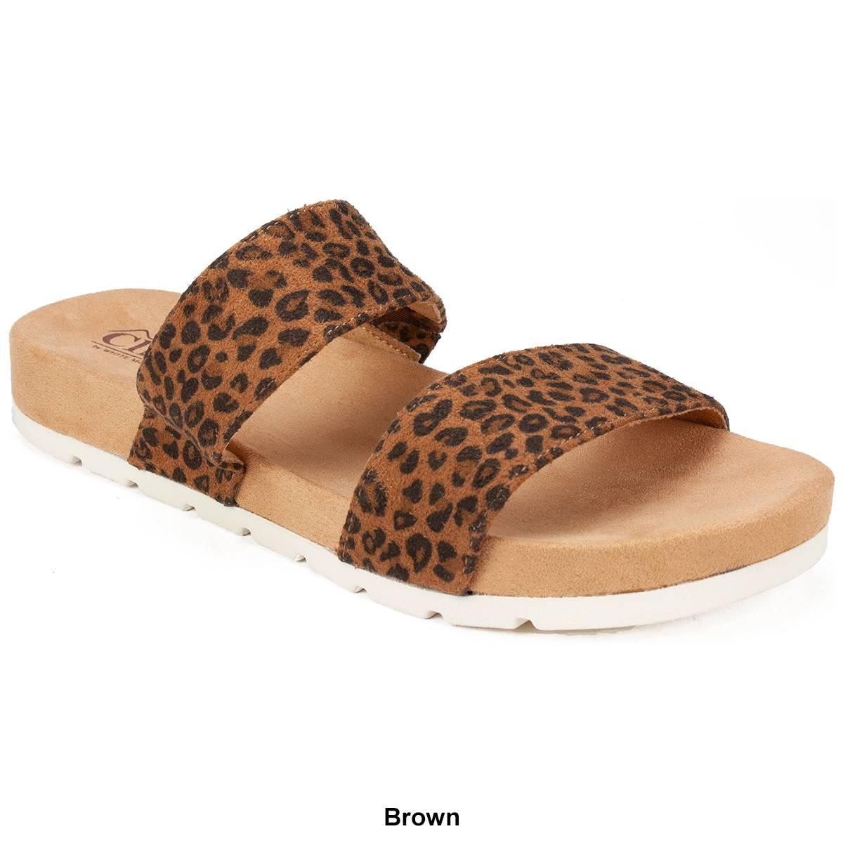 Womens Cliffs by White Mountain Tahlia Leopard Sandals