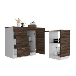 FM FURNITURE Joliet Two-Tone Kitchen Base Cabinet
