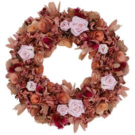 Northlight Seasonal Artificial Roses & Wooden Floral Wreath