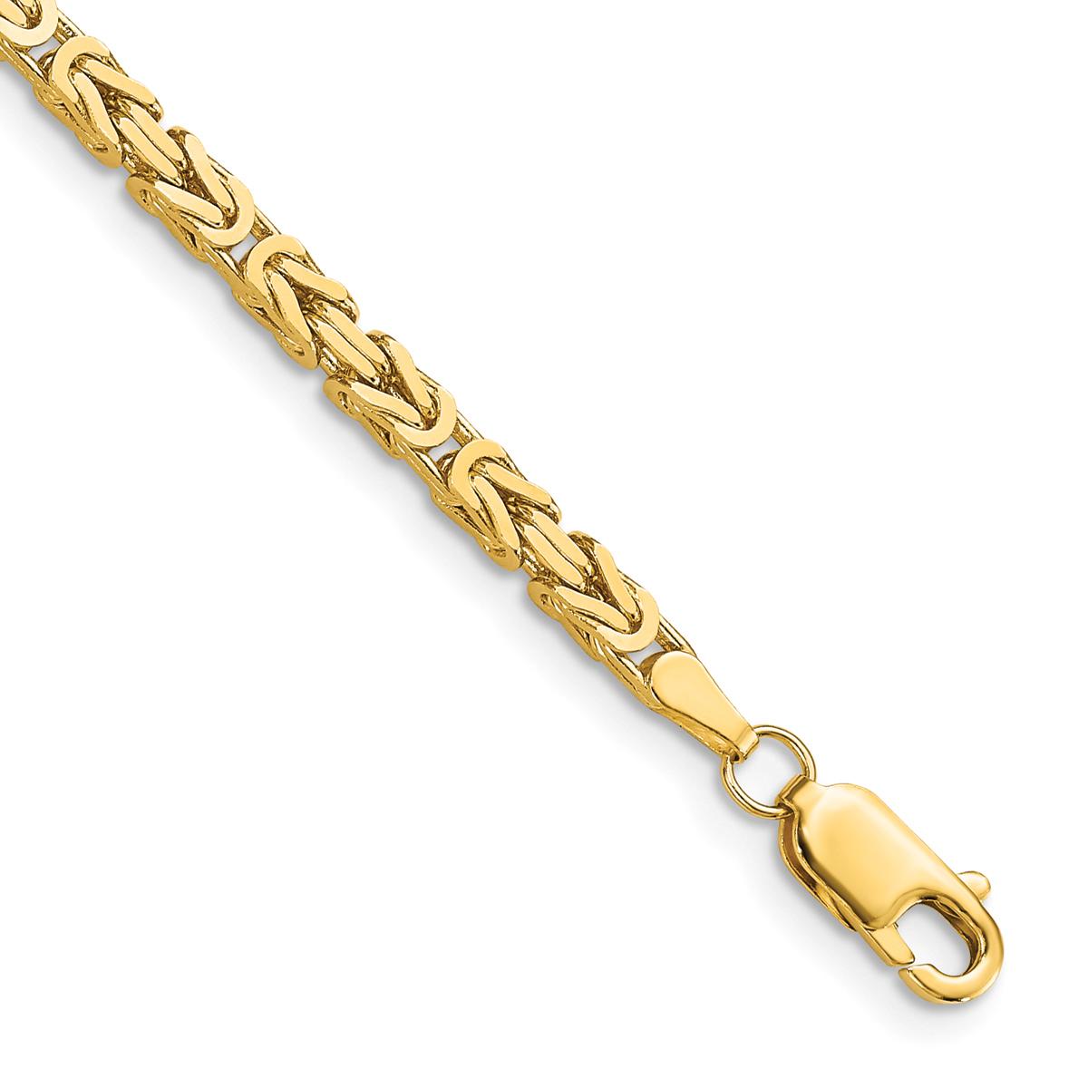 Gold Classics(tm) 2.5mm. 14k Gold Byzantine Chain Bracelet