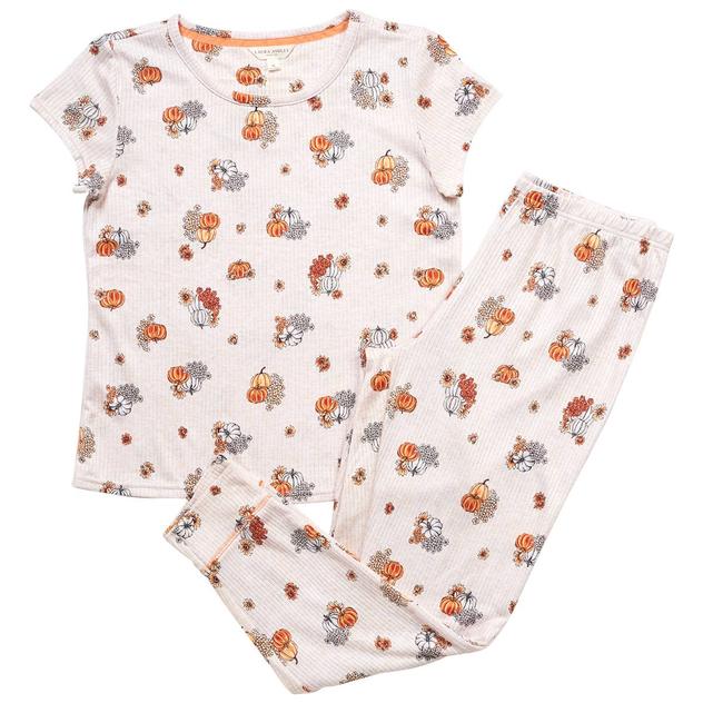 Womens Laura Ashley® Mommy Harvest Pumpkins Jogger Pajama Set