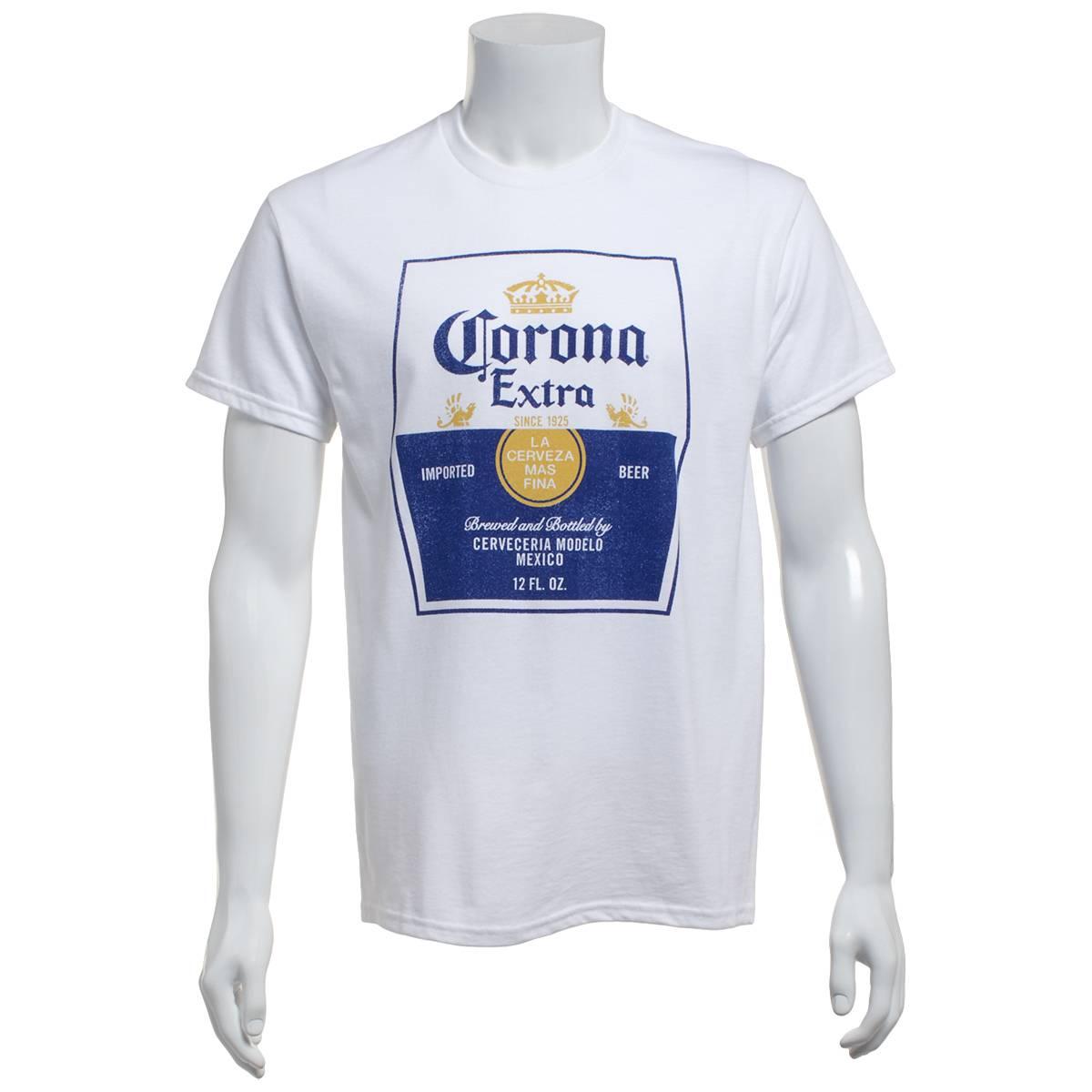 Mens Corona(R) Label Short Sleeve Graphic Tee - White