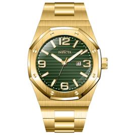 Mens Invicta Huracan Gold/Green Dial Quartz Watch - 45784