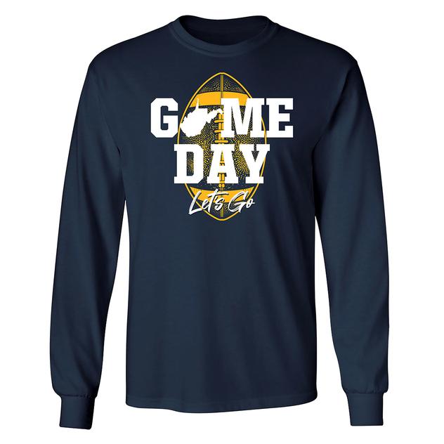 Mens Tailgate West Virginia Football Game Day Long Sleeve Tee