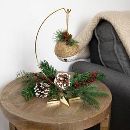 Northlight Seasonal 5in. Rustic Pine and Holly Christmas Ornament