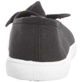 Womens Ashley Blue Canvas with Bow Slip On Flats