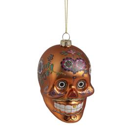 Northlight Seasonal 4in. Day of the Dead Glass Skull Ornament