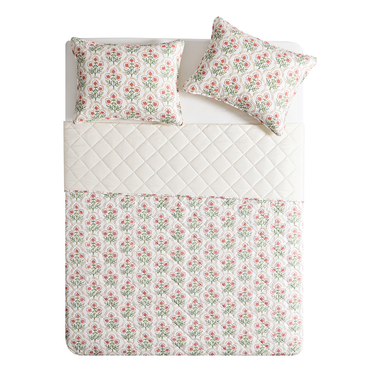 VCNY Home Ellia Taupe 3pc. Pinsonic Quilt Set
