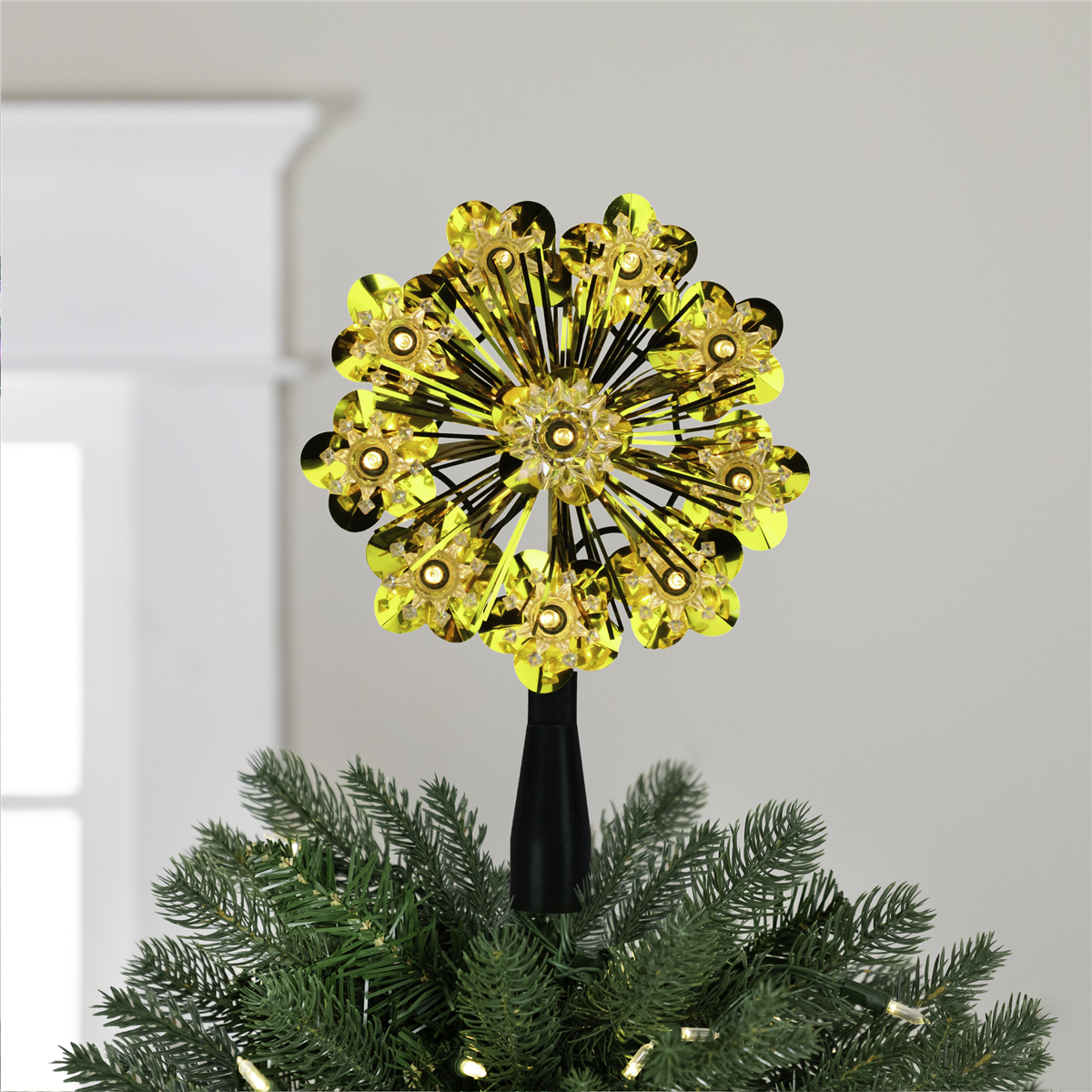 Northlight 5.5in. Gold Snowflake Starburst Christmas Tree Topper