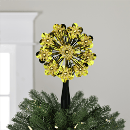 Northlight 5.5in. Gold Snowflake Starburst Christmas Tree Topper