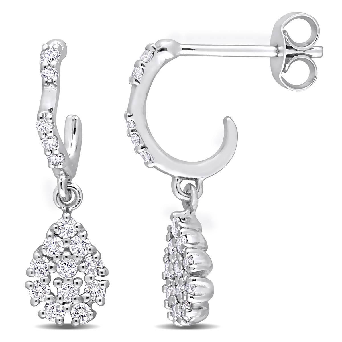 Sophia B 14kt. White Gold 2/5ct. Diamond Dangle Earrings
