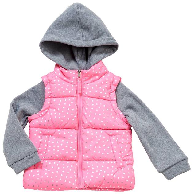 Baby Girl (12-24M) Pink Platinum® Diamond Puffer Vest Jacket