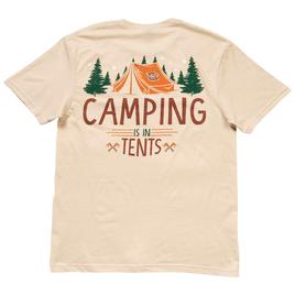 Mens Camping Is In Tents Short Sleeve T-Shirt - Sand