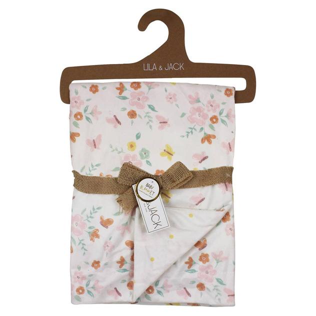 Lila & Jack Floral & Dot Mink Reversible Blanket